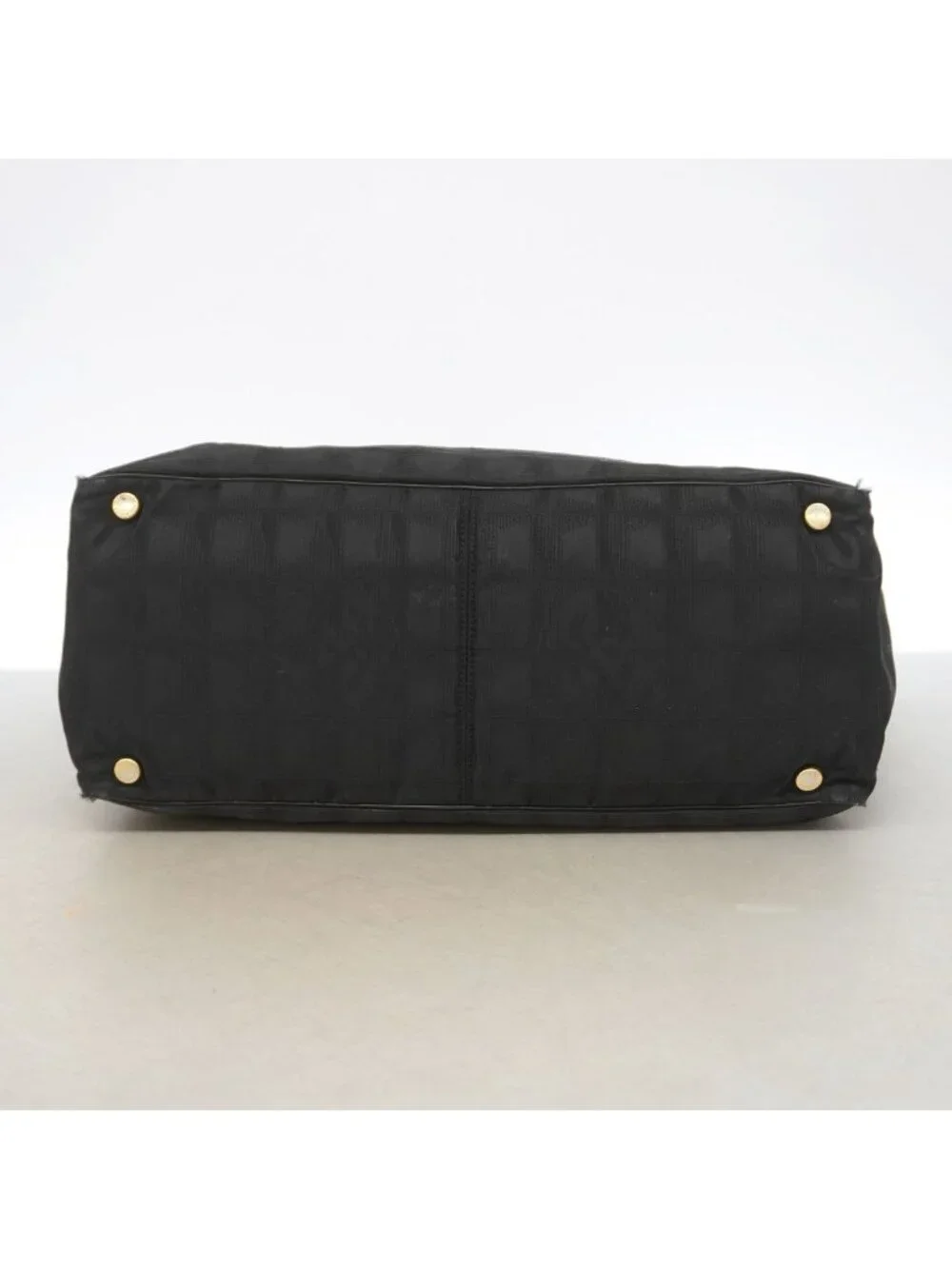 Chanel Tote Bag New Travel Nylon Black Gold